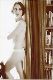 Original Print Photo Pin Up Seminude Model 11" x 7.25"