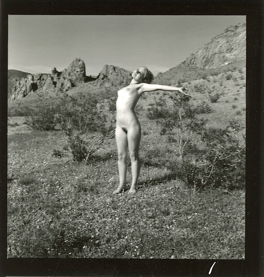 ANDRÉ DE DIENES Vintage Photo 1950s-1960s Nude Study: The provenance of this photo is from the archives of notable photographer André de Dienes.The dimensions are Approx. 2.75" x 2.75" (small variances can occur). This black and white gelatin photo was 