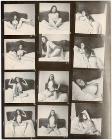 BRUCE WARLAND Hippie Era Contact Sheet Photo Pin Up Stamped
