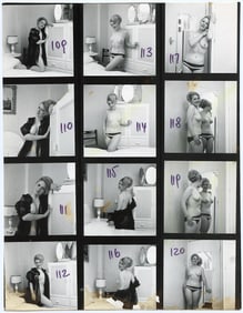 BRUCE WARLAND Hippie Era Contact Sheet Photo Pin Up Stamped