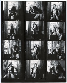 BRUCE WARLAND Hippie Era Contact Sheet Photo Pin Up Stamped