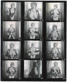 BRUCE WARLAND Hippie Era Contact Sheet Photo Pin Up Stamped