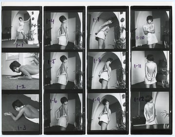 BRUCE WARLAND Hippie Era Contact Sheet Photo Pin Up Stamped