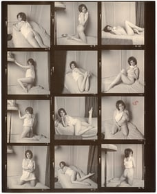 BRUCE WARLAND Hippie Era Contact Sheet Photo Pin Up Stamped