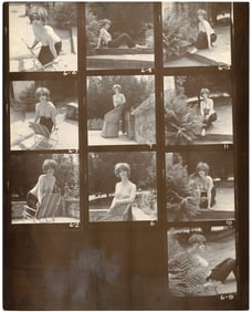 BRUCE WARLAND Hippie Era Contact Sheet Photo Pin Up Stamped