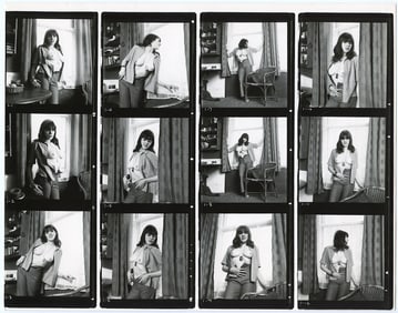 BRUCE WARLAND Hippie Era Contact Sheet Photo Pin Up Stamped