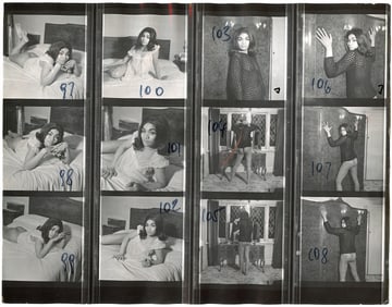BRUCE WARLAND Hippie Era Contact Sheet Photo Pin Up Stamped
