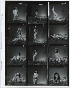 BRUCE WARLAND Hippie Era Contact Sheet Photo Pin Up