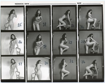 BRUCE WARLAND Hippie Era Contact Sheet Photo Pin Up Stamped