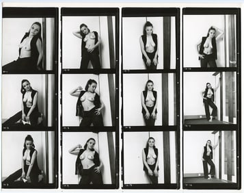 BRUCE WARLAND Hippie Era Contact Sheet Photo Pin Up Stamped