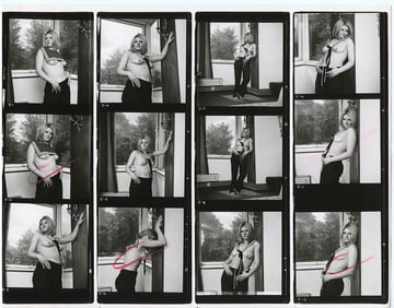 BRUCE WARLAND Hippie Era Contact Sheet Photo Pin Up Stamped