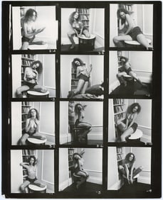 BRUCE WARLAND Hippie Era Contact Sheet Photo Pin Up Stamped