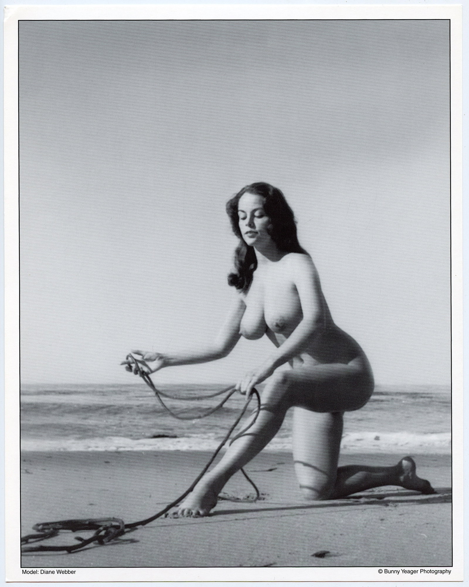 BUNNY YEAGER Vintage Pin Up Litho DIANE WEBBER: This lot is coming from Bunny Yeager's estate/archives. Linnea Eleanor "Bunny" Yeager (March 13, 1929 - May 24, 2014) was an American photographer and pin-up model. She met Bettie Page in 1954, and to