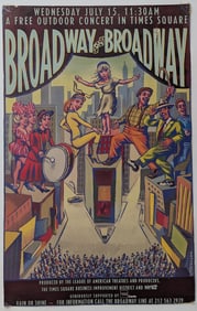 J. McMULLAN Poster BROADWAY ON BROADWAY In TIMES SQUARE