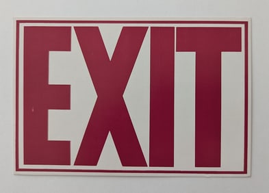 Vintage 1980 Postcard EXIT by DANIEL BUREN - John Weber Gallery