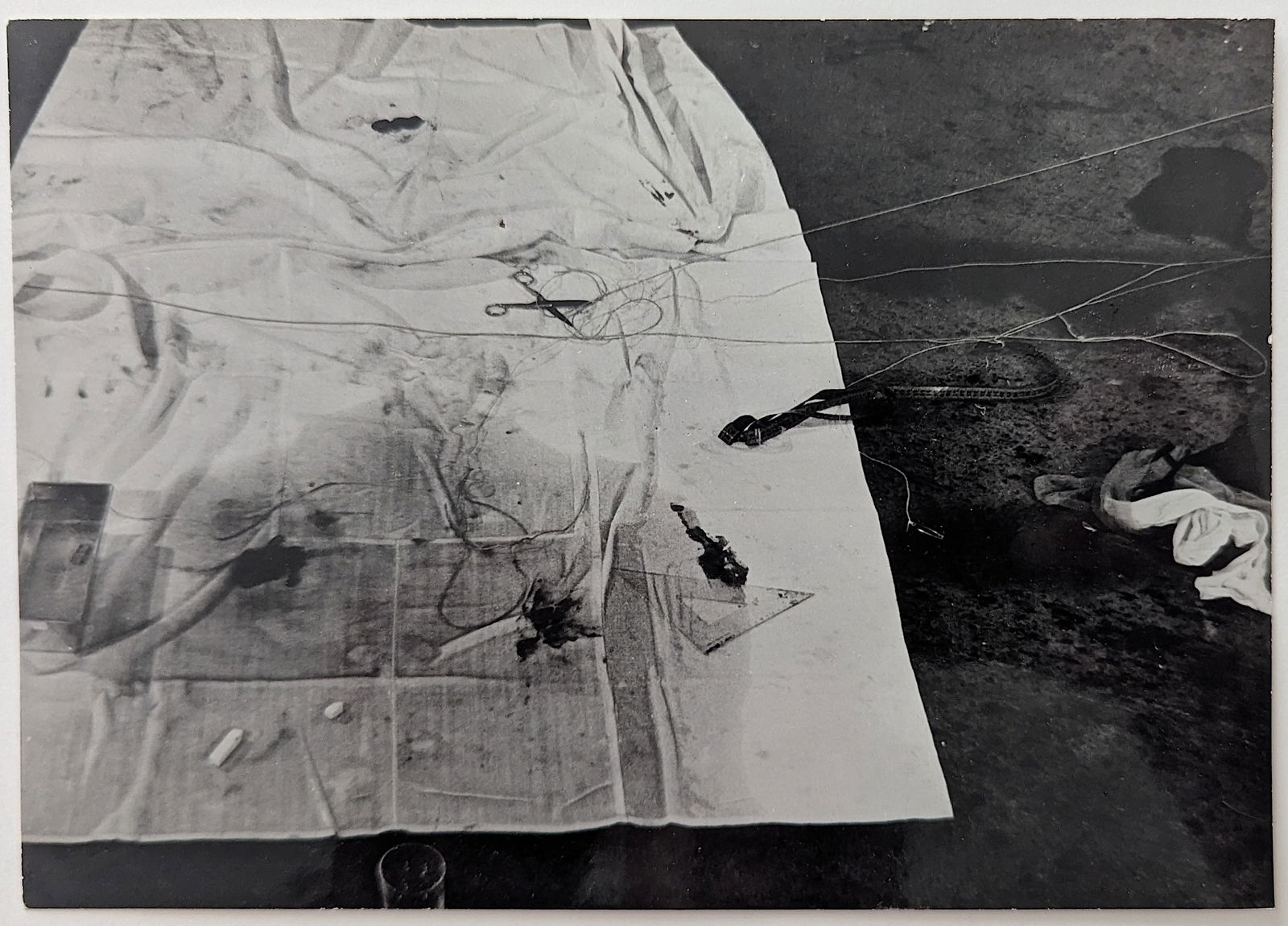 Original Photo GUNTER BRUS Zerreiss Probe, 1970: The dimensions are Approx. 5" x 7". The provenance of this lot is from the estate of a deceased formal art collector/curator in Miami, FL. We have included quality images to show it's actual condition