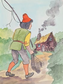 Original Watercolor DISNEY Illustration by ALVARO ARCE