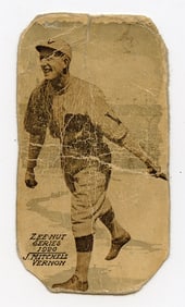 Scarce Baseball Card Zeenut Series 1920 J. MITCHELL VERNON