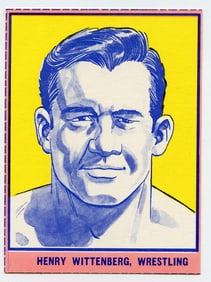 1963 U. S. Jewish Sport Henry Wittenberg Wrestling Card