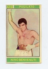 NINO BENVENUTI PANINI 415 CAMPIONI DELLO SPORT 1967-68 CARD BOXING