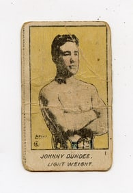 Antique 1925 Boxing Strip Card Johnny Dundee