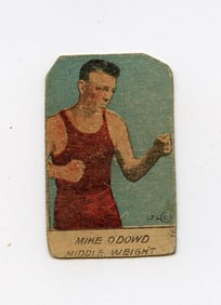 Rare 1925 MIKE O'DOWD BOXER Hand Cut Strip Card