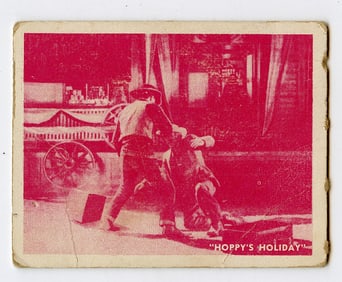 1950 Topps Hopalong Cassidy #54 Battle with Bankrobbers