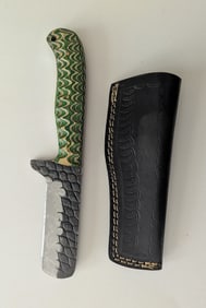 Handcrafted Heirloom Damaskus Steel Knife 4" Long