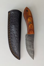 Handcrafted Heirloom Damaskus Steel Knife 4" Long