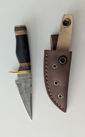 Handcrafted Heirloom Damaskus Steel Knife 3.25" Long