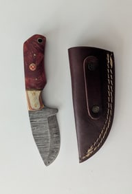 Handcrafted Heirloom Damaskus Steel Knife 3" Long