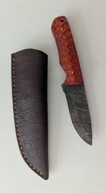 Handcrafted Heirloom Damaskus Steel Knife 4" Long
