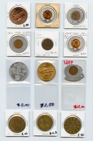Scarce Set 12 Vintage Token Collection OPPORTUNITY!