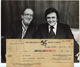 Vintage Ephemera HY Gardner with Johnny Cash, 1940