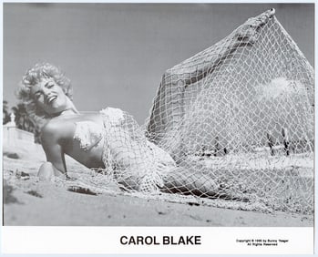 BUNNY YEAGER Vintage Pin Up Litho CAROL BLAKE