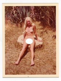 Pin Up Kodak Print Photo Naturalism Nude 3.5" x 5" Ca 1970s / 1980s