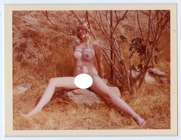 Pin Up Kodak Print Photo Naturalism Nude 3.5" x 5" Ca 1970s / 1980s
