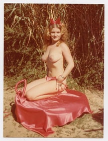 Pin Up Kodak Print Photo Naturalism Nude 3.5" x 5" Ca 1970s / 1980s