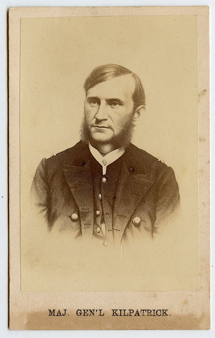 Antique CDV Civil War Union Gene. Kilpatrick