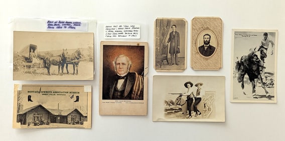 Lot of 7 Miscc. PCs &Civil War CDVs Including a PC of Sam Houston