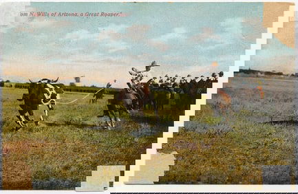 Color Tinted Postcard "Tom N. Wills of Ariz", Postmarked 1909