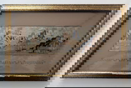 Stevengraph Silk Picture Signing Of The Declaration Of Independence 1870s