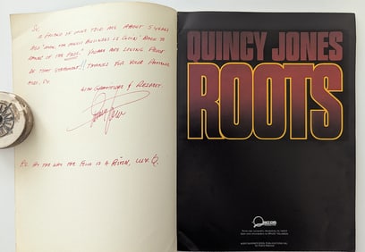Hand Signed Music Book ROOTS - Quincy Jones
