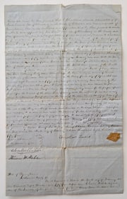 Antique 1855 Letter Archives Henry A. Laycock 56th Regiment PA