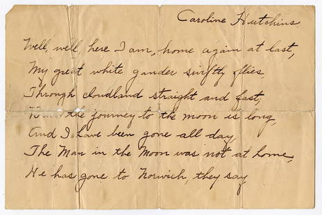 Hand Written Poem by Walt Whitman Archives Henry A. Laycock: This lot is part of a group found related to Colonel HENRY A. COCK (promoted to Major on January 30, 1865) of the 56th Regiment of Pennsylvania during the American Civil War. To find photos of The 56t