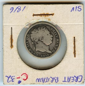 1817 UK Great Britain UK KING GEORGE III Silver 1/2Crown Coin