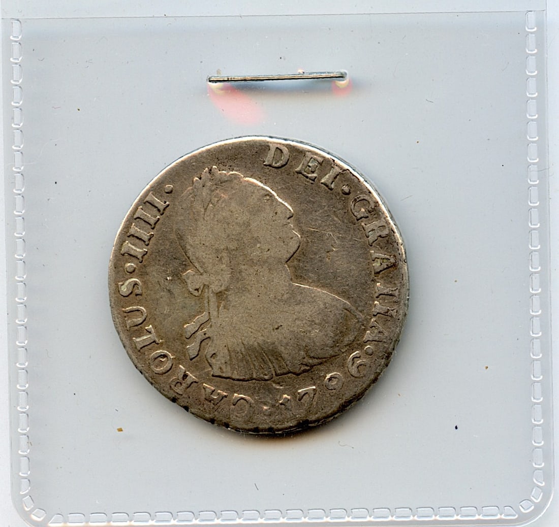 1796 1795 PERU LIMA 2 REALES IJ CAROLUS IIII (1 of 2)