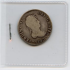 1820 Spanish Coin 2 Reales South America