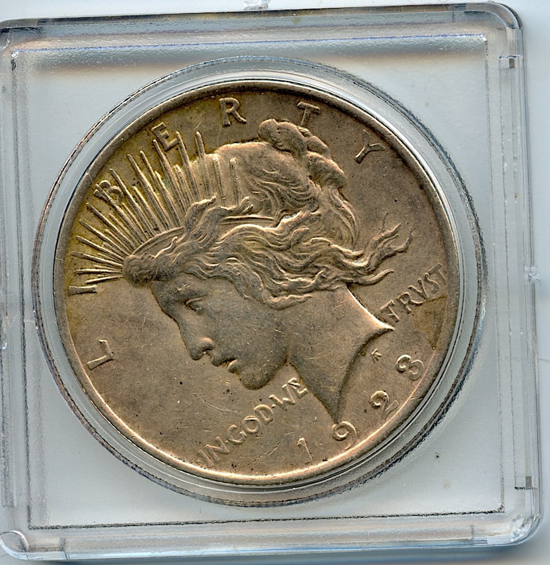 1923 US Coin Peace US Silver Dollar $1: The provenance of this lot is from the estate of a deceased collector in Miami, FL. We have included quality images to show it's actual condition. This lot is located in Boca Raton, Fl and its shipmen