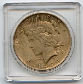 1924 US Coin Peace US Silver Dollar $1